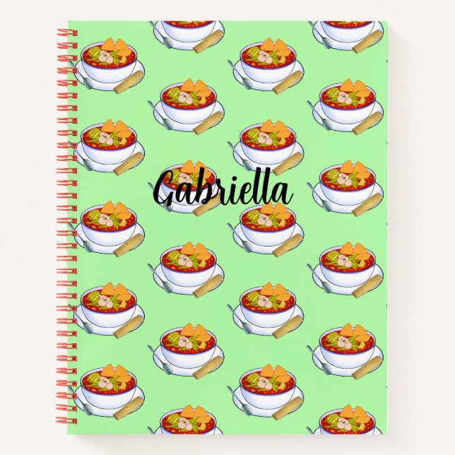 Mexican Pozole Rojo De Pollo Notizbuch (Vorderseite)