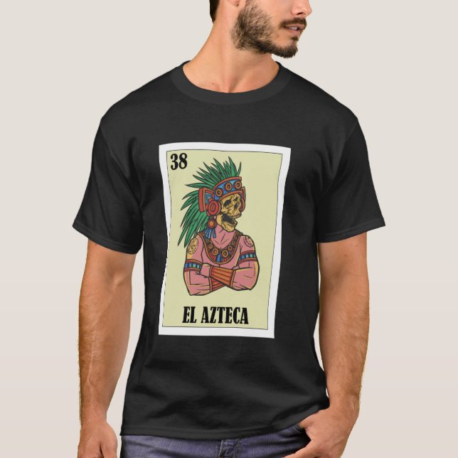 Mexican Pride Aztec Warrior Design - El Azteca T-Shirt (Vorderseite)