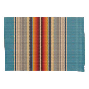 Mexican Rug: Farbige Streifen Nahtlos. Kissenbezug