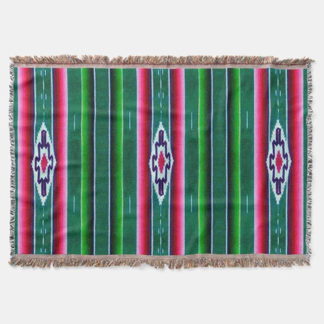 Mexican Sarape Pattern Decke (Vorderseite)