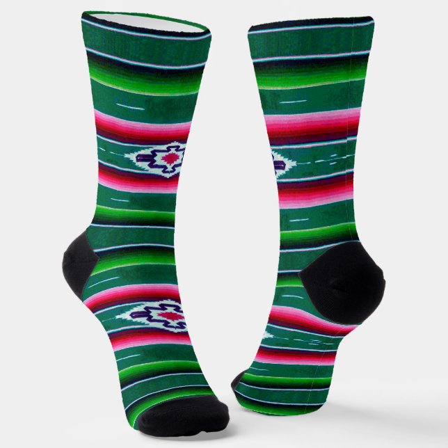 Mexican Sarape Pattern Socken (Gewinkelt)