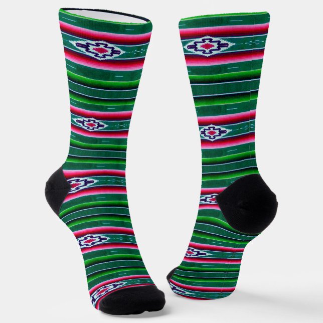Mexican Sarape Pattern Socken (Gewinkelt)