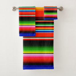 Mexican Serape Fiesta Southwestern Design Badhandtuch Set