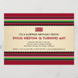 Mexican Serape Party - Horizontal Einladung