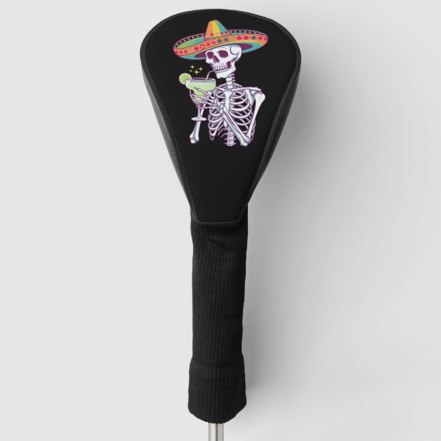 Mexican Skeleton Cinco De Mayo Margarita Fiesta Golf Headcover (Vorderseite)