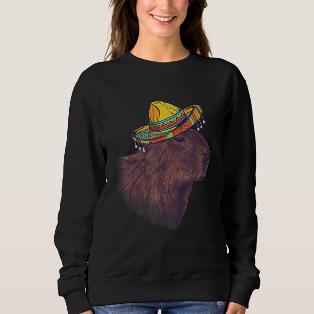 Mexican Sombrero Capybara Rodent Animal  Capybara Sweatshirt (Vorderseite)