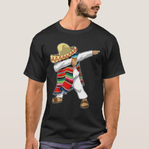 Mexican Sombrero Poncho Dabbing Man T-Shirt