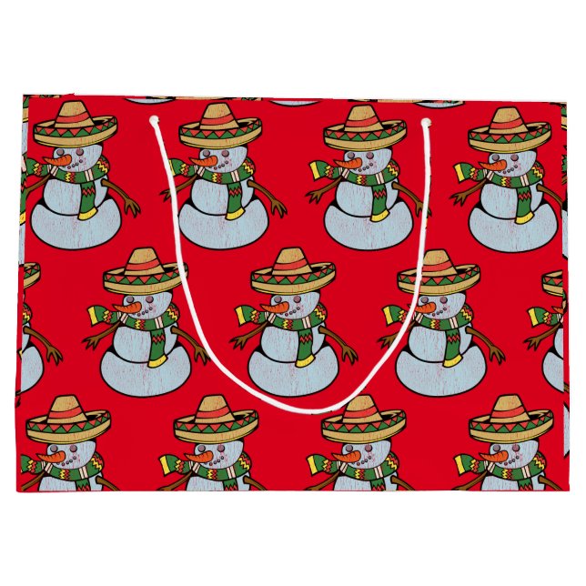 Mexican Sombrero Santa Thunder_Cove Große Geschenktüte (Rückseite)