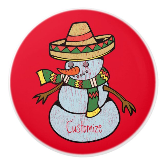 Mexican Sombrero Santa Thunder_Cove Keramikknauf (Vorderseite)