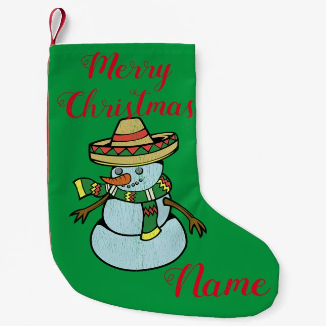 Mexican Sombrero Santa Thunder_Cove Kleiner Weihnachtsstrumpf (Vorderseite)