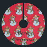 Mexican Sombrero Santa Thunder_Cove Polyester Weihnachtsbaumdecke<br><div class="desc">Mexikanischer Sombrero-tragender Santa , personalisieren Sie, indem Sie Ihren Namen in einer beliebigen Hintergrundfarbe ändern</div>