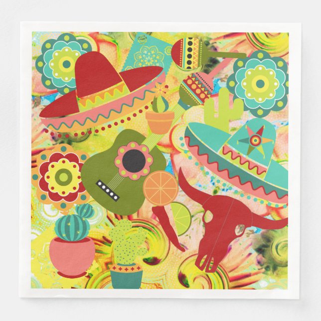 Mexican Street Party Napkins Serviette (Vorderseite)