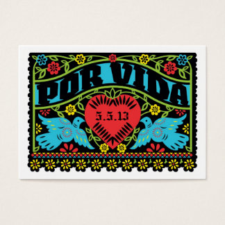 Mexican Style Skulls Wedding Banner Info Card