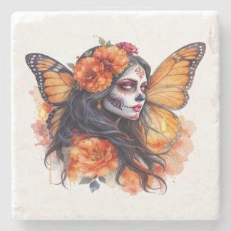 Mexican Sugar Skull Calavera Catrina Untersetzer