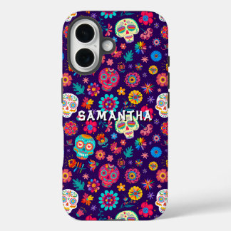 Mexican Sugar Skulls Muster iPhone / iPad Gehäuse 16 Hülle