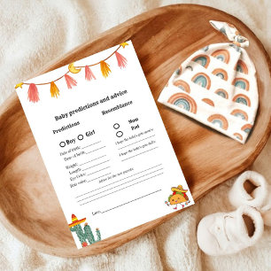 Mexican Taco Baby Vorhersage Baby Shower Game Card Hinweiskarte