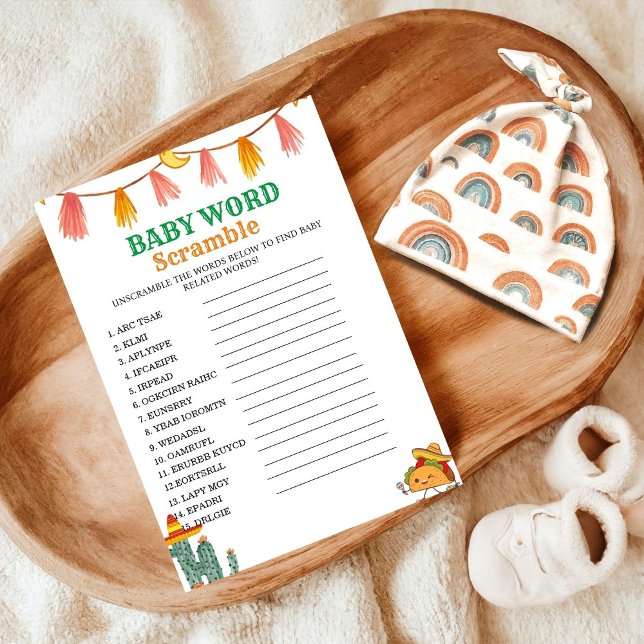 Mexican Taco Wortwahl Ramming Baby Dusche Spielkar Einladung (Von Creator hochgeladen)