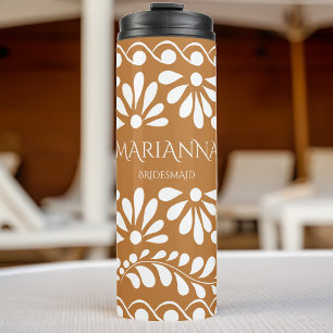 Mexican Talavera Bridesmaids Gift personalisiert Thermosbecher