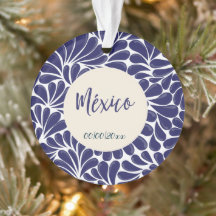 Mexican Talavera Design Akrylus Ornament