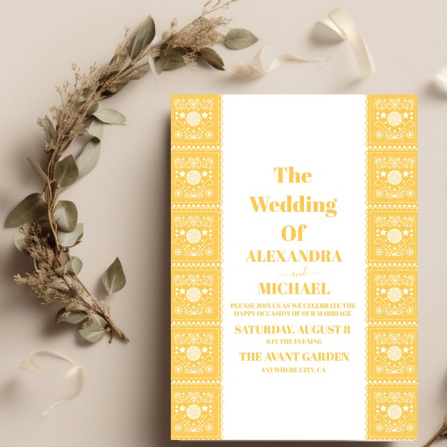 Mexican Talavera Design Wedding Einladung (Von Creator hochgeladen)