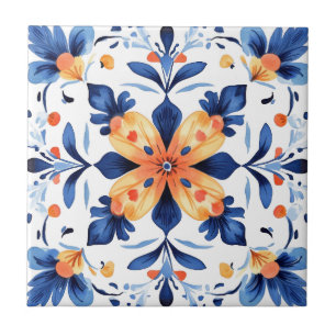 Mexican Talavera Hacienda Style Blume Tile Fliese