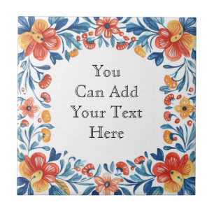 Mexican Talavera Hacienda Style Frame Tile Fliese