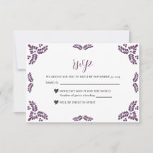 Mexican Talavera Purple Floral Minimalist Wedding