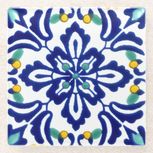 Mexican Talavera Terracotta Tile Design Nr. 10 Glasuntersetzer
