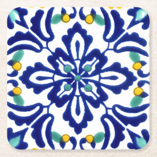 Mexican Talavera Terracotta Tile Design Nr. 10 Rechteckiger Pappuntersetzer