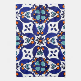 Mexican Talavera Terracotta Tile Design Nr. 1 Geschirrtuch