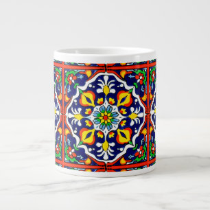 Mexican Talavera Terracotta Tile Design Nr. 3 Jumbo-Tasse