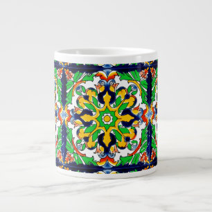 Mexican Talavera Terracotta Tile Design Nr. 4 Jumbo-Tasse