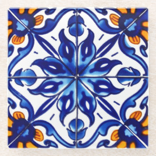 Mexican Talavera Terracotta Tile Design Nr. 8 Glasuntersetzer