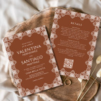 Mexican Talavera Terracotta White Boho Wedding