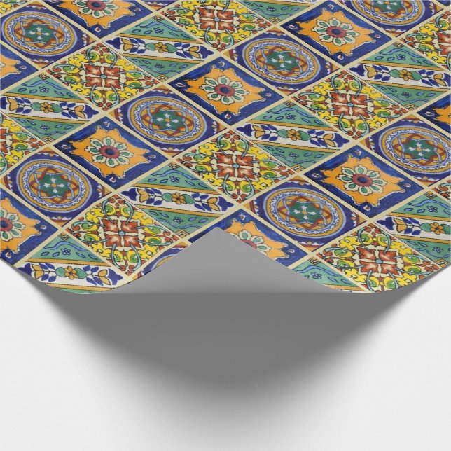 Mexican Talavera Tiles Geschenkpapier (Ecke)