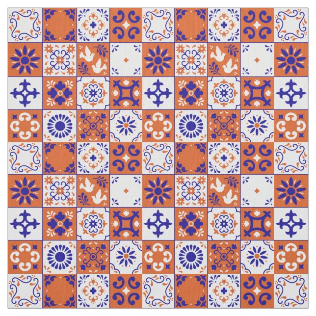 Mexican Talavera Tiles Stoff (Muster)
