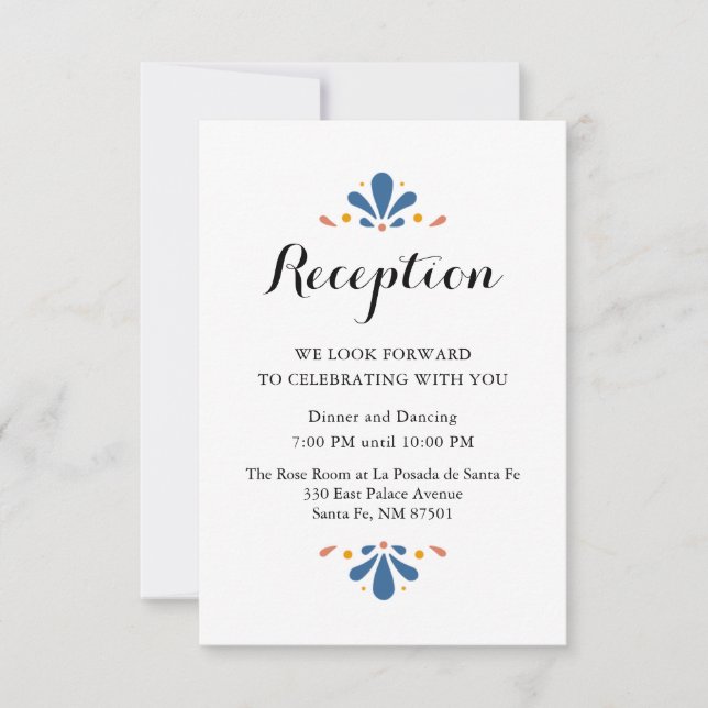 Mexican Talavera Wedding Card RSVP Karte (Vorderseite)