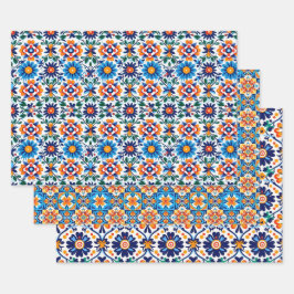 Mexican Talavera Wrapping Paper Geschenkpapier Set