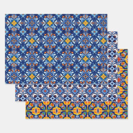 Mexican Talavera Wrapping Paper Geschenkpapier Set