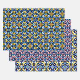 Mexican Talavera Wrapping Paper Geschenkpapier Set