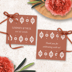 Mexican Terra Cotta Gastgeschenk Hochzeit Tags Geschenkanhänger