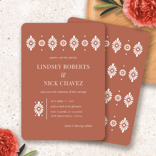Mexican Terra Cotta Wedding Einladung