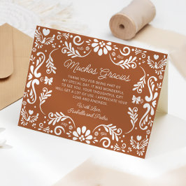 Mexican Terracotta Baby Dusche Danke Karte