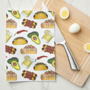 Mexican Tex Mex Food Taco Enchilada Chimichanga Geschirrtuch