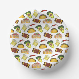 Mexican Tex Mex Food Taco Enchilada Chimichanga Pappteller