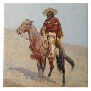 "Mexican Vaquero Horseman" von Frederick Remington Fliese
