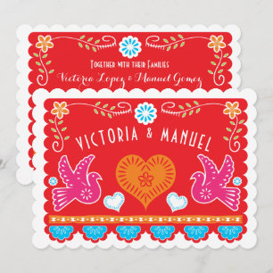 Mexican Wedding Papel Picado Einladung