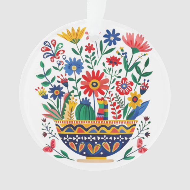 Mexicana Bouquet and Cat, Ornament (Vorderseite)