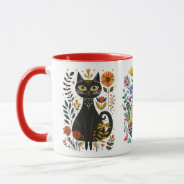 Mexicana Cats and Bouquet, Tasse