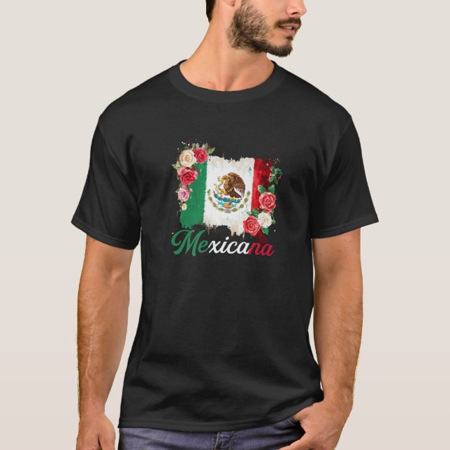 Mexicana Latina Mexico Flag Mexican Girl Mexico Wo T-Shirt (Vorderseite)